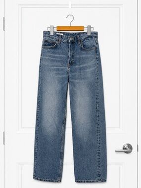 Zara High Rise Straight Leg Jeans